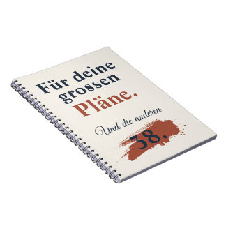 Notizbuch mit Spruch: Grosse Pläne und ... Anteckningsbok