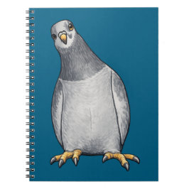 Notizbuch mit türkisem Cover und Tauben-Motiv Anteckningsbok