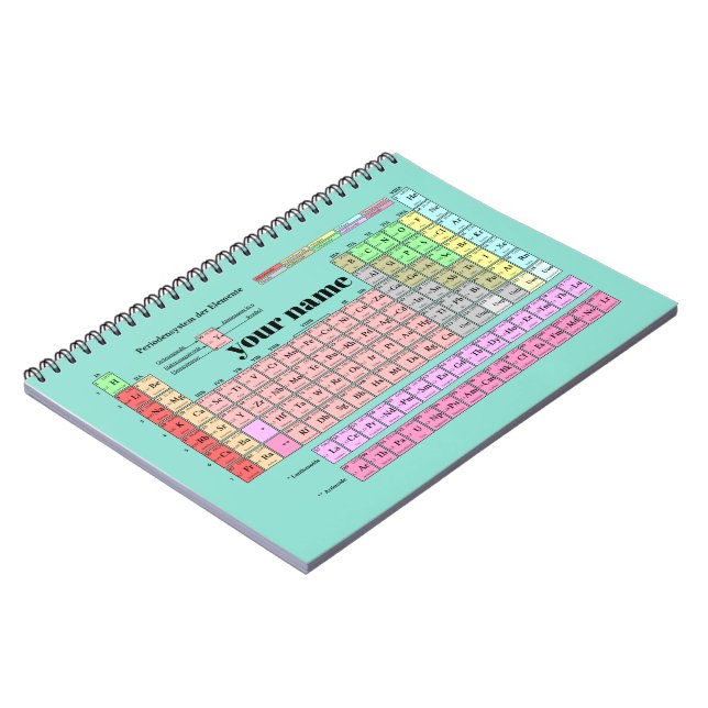 Notizbuch Periodensystem der Elemente Anteckningsbok (Vänstra Sidan)