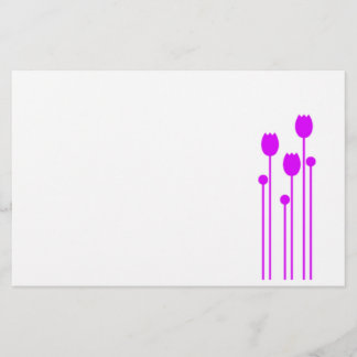 Notizpapier design tulpe lila Briefpapier pink Brevpapper