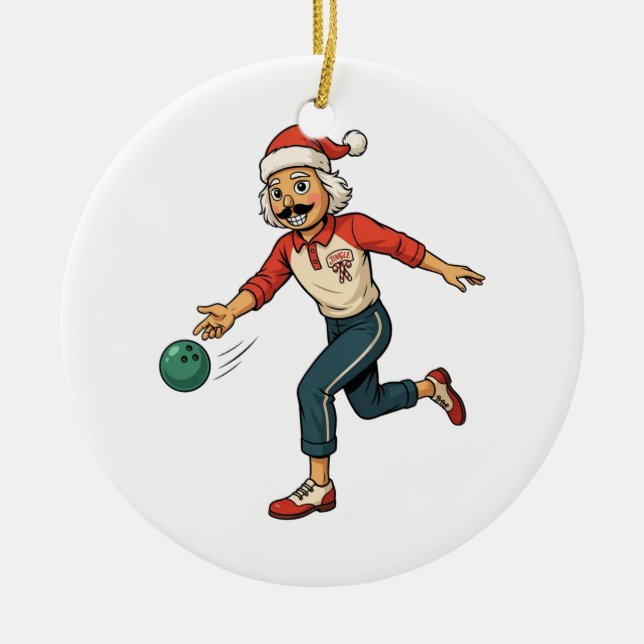 Nötknäckare Holiday Game Thrower Ledig jul   Julgransprydnad Keramik (Framsidan)