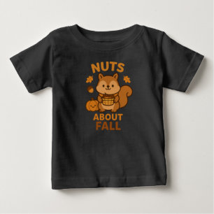 Nötknäpp för hösten – Söt ekorre barn t-shirt