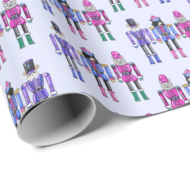Nötknäppar-djur  presentpapper (Rullad Hörn)