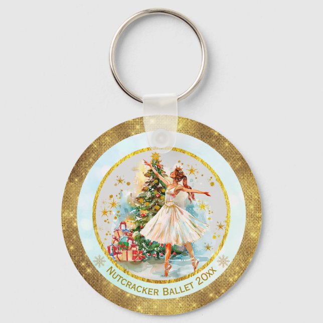 Nötknäpparbalett Ballerina - Julskatt  Nyckelring (Framsida)