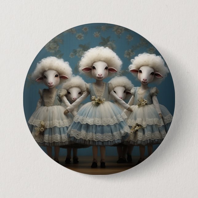 Nötknäpparbalett Fashion-Sheep Knapp (Framsida)
