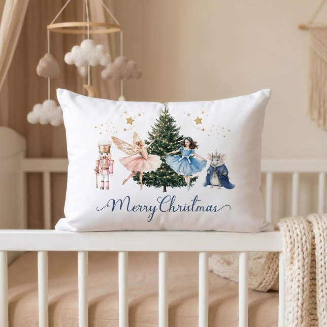 Nötknäpparbalett jul festlig högtid  prydnadskudde (Nutcracker Ballet Lumbar Pillow Nursery)