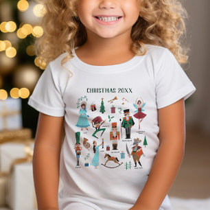 Nötknäpparbalettens karaktärer söta jul t shirt