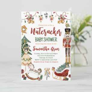 Nötknäppare Baby Shower Inbjudan