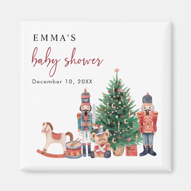 Nötknäppare Baby Shower Magnet (Framsidan)