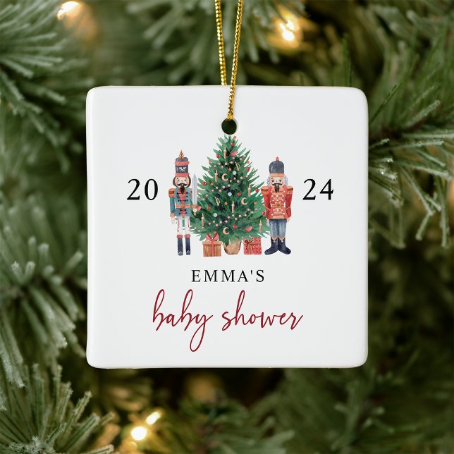 Nötknäppare Baby Shower-ornament Julgransprydnad Keramik (Nutcracker Baby Shower Ornament
)