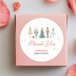 Nötknäppare Baby Shower Runt Klistermärke