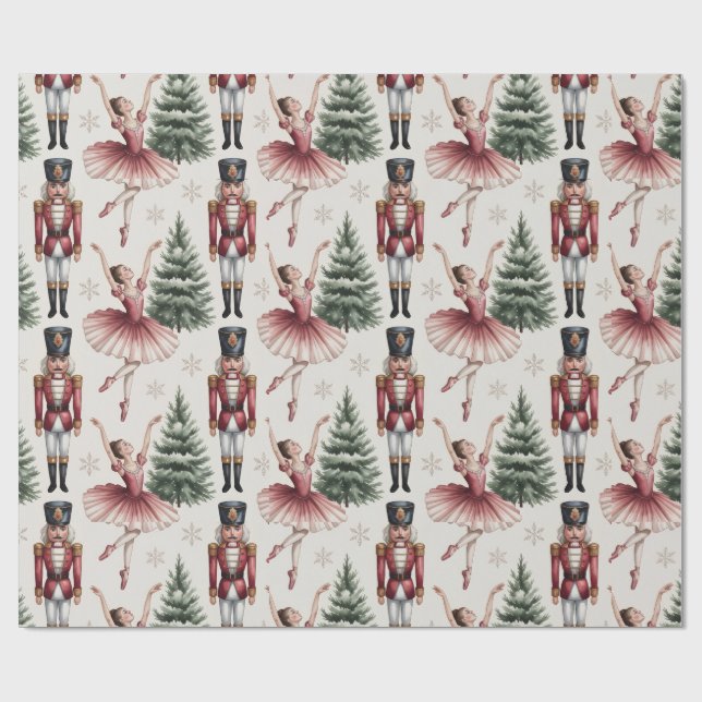 Nötknäppare Ballerina balettdansare julgran  Presentpapper (Platt)