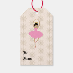Nötknäppare Ballerina Fe Snowflinga Mönster Presentetikett