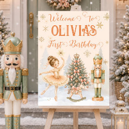 Nötknäppare Ballerina Sugar Plum Välkomstskylt Poster