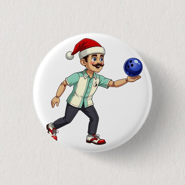 Nötknäppare Bowling Jul Sport Högtid Xmas Knapp (Framsida)