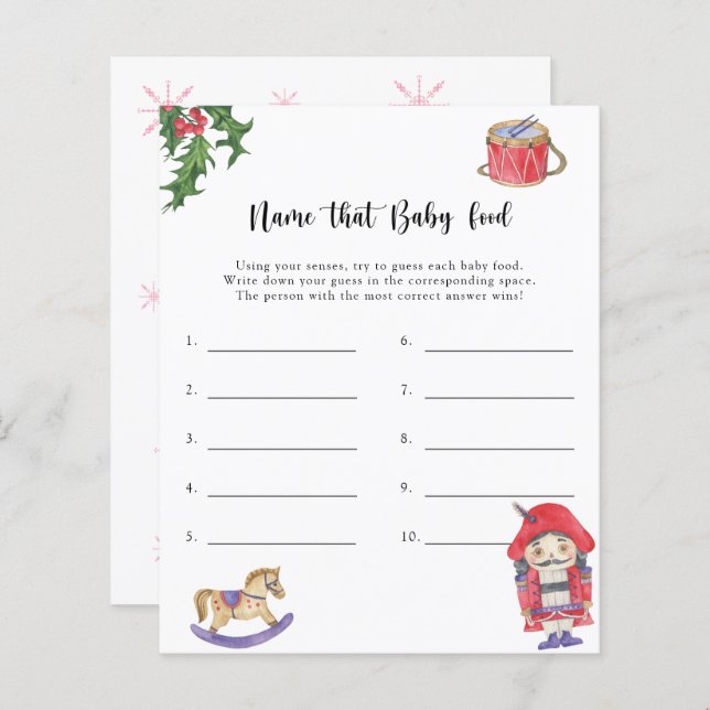 Nötknäppare - Gissa det här barnmats-spelet på bab (Fram/baksida)