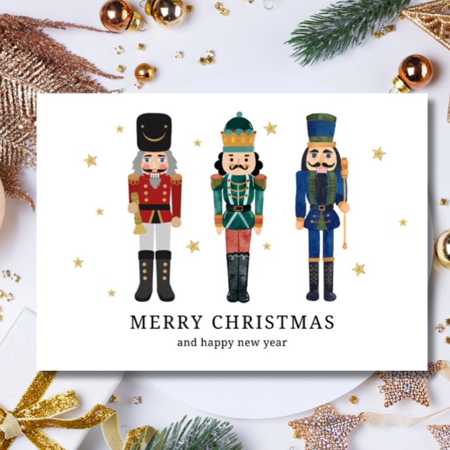 Nötknäppare God Jul Minimalistisk Jul  Julkort (#christmas #christmascrad #merrychristmas #nutcrackercard
#happyholidays #nutcracker #holidaycard)