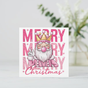 Nötknäppare God Jul Rosa Balett Soldat Julkort