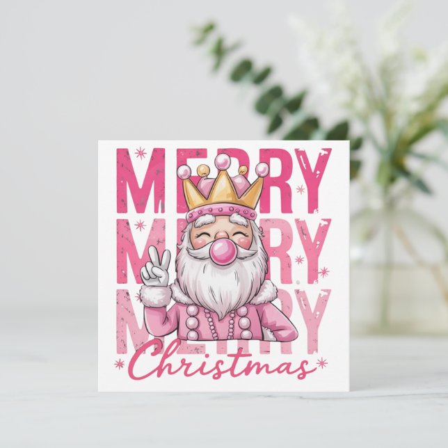 Nötknäppare God Jul Rosa Balett Soldat  Julkort (Stående Fram)