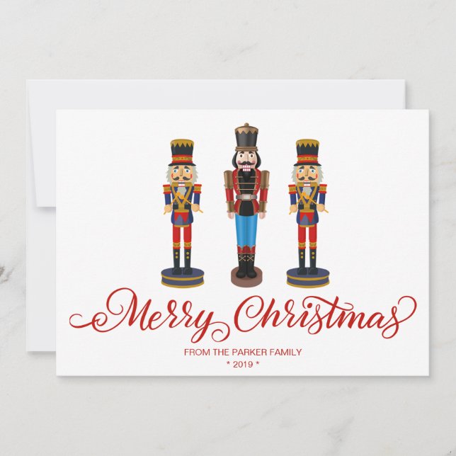 Nötknäppare Holiday Julfest Gratulationskort (Framsida)
