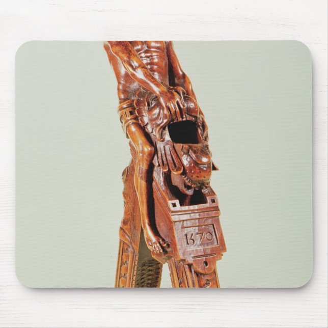 Nötknäppare i form av en man musmatta (Framsidan)