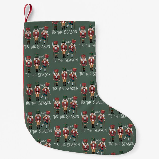 Nötknäppare jul är säsongen grupp jul  liten julstrumpa (Framsidan)
