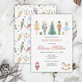 Nötknäppare jul baby shower inbjudningar