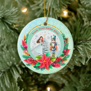 Nötknäppare jul, familjepresent för högtider julgransprydnad keramik