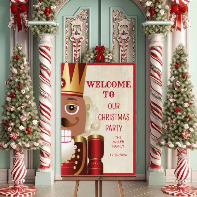 Nötknäppare jul välkomstskylt poster (Skapare uppladdad)