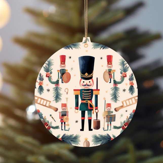 Nötknäppare julgransprydnad keramik (Nutcracker Christmas Ornament)