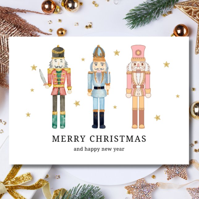 Nötknäppare julkort, minimalistisk jul  julkort (#christmas #christmascard #holidays  #merrychristmas #nutcracker #minimalist #happynewyear  )