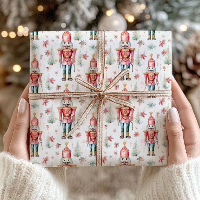 Nötknäppare julpresentpapper Klassisk Presentpapper (Skapare uppladdad)
