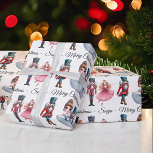 Nötknäppare Mus Ballerina Lägg till Namn Julrulle Presentpapper
