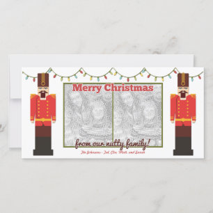 Nötknäppare-Nötliknande Familj-Photocardmall Julkort