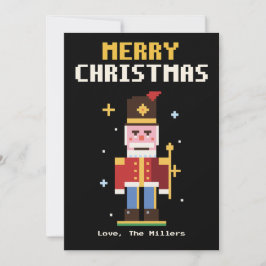 Nötknäppare Pixel Art Julkort