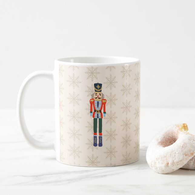 Nötknäppare Snöflinga Mönster Jul  Kaffemugg (Med munk)