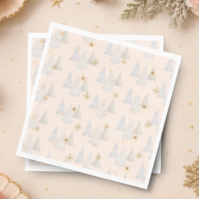 Nötknäppare Sockerplommonspion Faun Mönster Pappersservett (Nutcracker Sugar Plum Fairy Pine Tree Pattern)