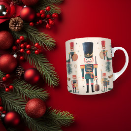 Nötknäppare Vintage Beige Festiv Jul Kaffemugg