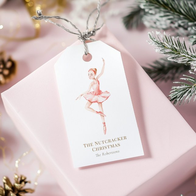 Nötknäpparens julbalettinspirerade presenttag  presentetikett (Skapare uppladdad)
