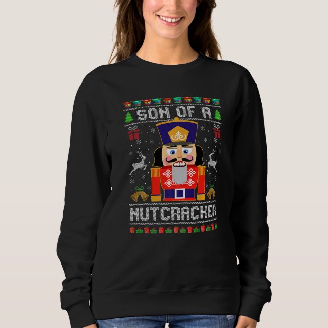 Nötknäpparens Son Deez Nuts Fula Jultröja T Shirt (Framsida)