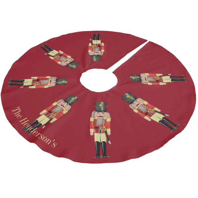 Nötknäpparepersonlig Julgransmatta Borstad Polyester (Vinklad)