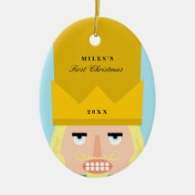 Nötknäppareprydnadbaby första jul