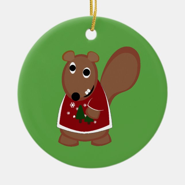 nötknäppareprydnaden julgransprydnad keramik (Framsidan)