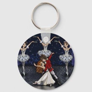Nötknäpparesnöflingor Keychain Nyckelring