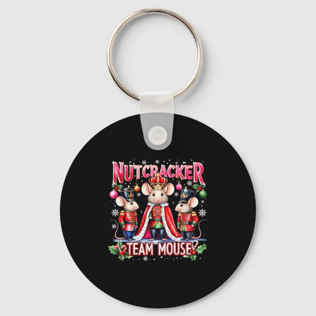 Nötknäpparlag Mus Söt Juldesign  Nyckelring (Framsida)