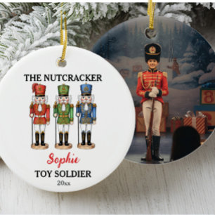 Nötknäpparleksak Soldat Anpassat Namn & Foto Julgransprydnad Keramik