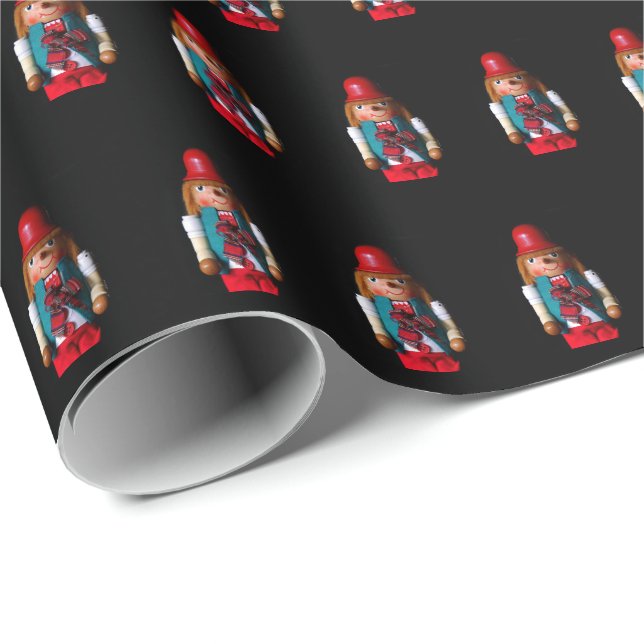 Nötknäpparmönster  presentpapper (Rullad Hörn)
