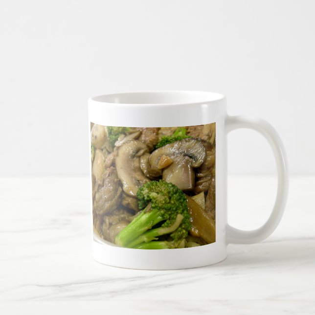 Nötkött, broccoli och champinjonstam kaffemugg (Höger)