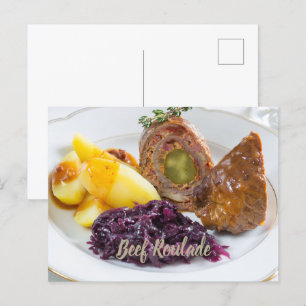 Nötkött med potatis och rödkål helg vykort