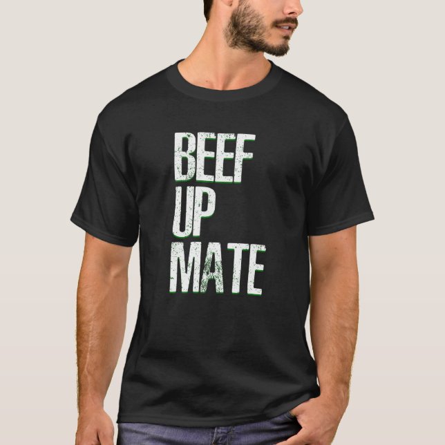 Nötkött uppåt kött från Kött Barbecue T Shirt (Framsida)